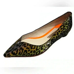 Sophia Webster Multicolor PVC Lola Holographic Leopard Ballet Flats Size 37.5